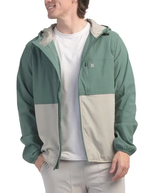 Hurley Color Block Pocketed Windbreaker