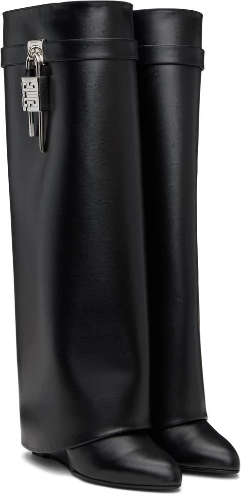 Givenchy Black Shark Lock Tall Boots 4