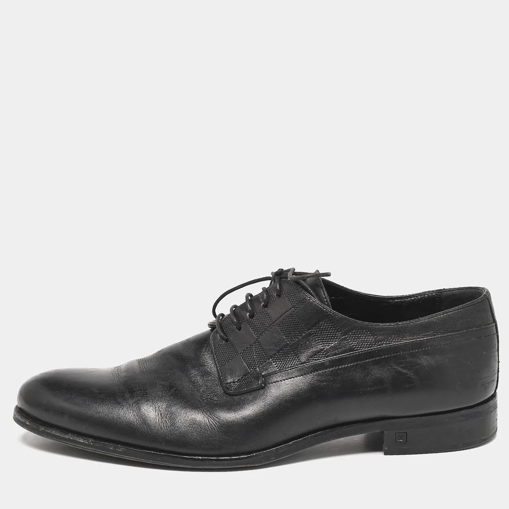 Louis Vuitton Louis Vuitton Black Damier Embossed Leather Lace Up Oxfords Size 43 1