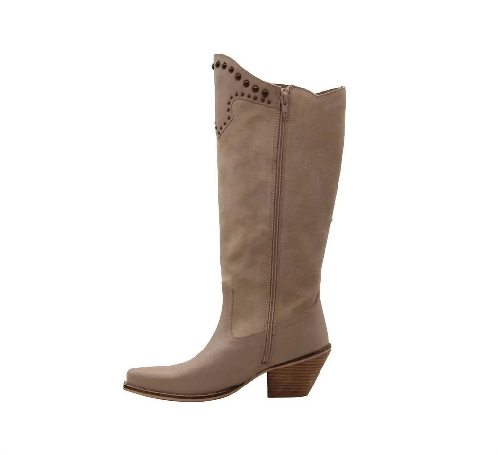 VOLATILE Women's Palomino Leather Boot In Nude 1