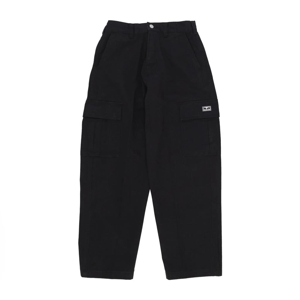 Obey Bigwig Baggy Twill Cargo Pant Black Men's Long Trousers 1