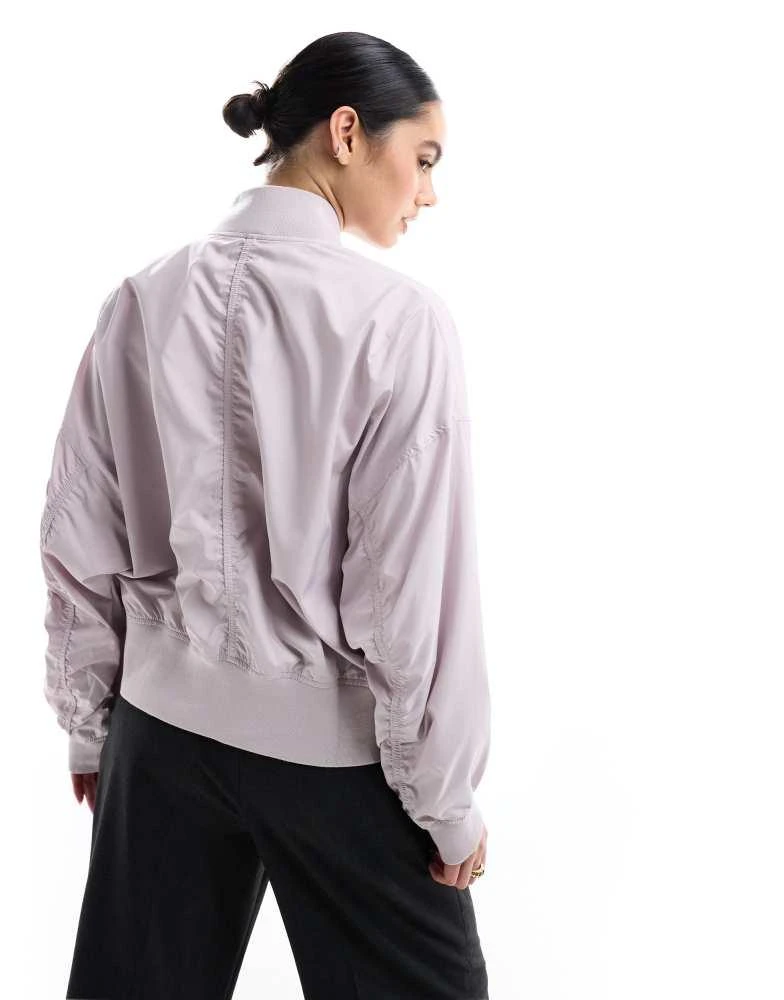NIKE Nike essenitals oversized bomber jacket in light pink 4