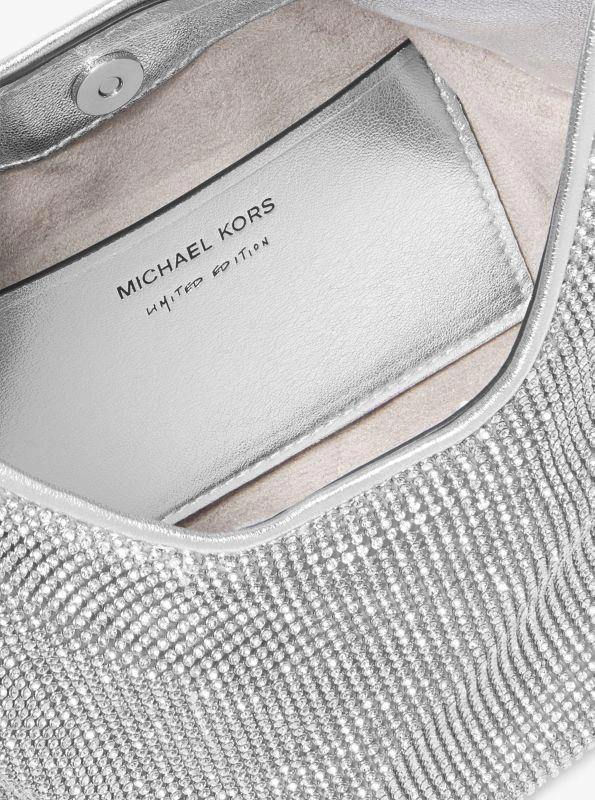 Michael Kors Limited-Edition Nolita Small Metallic Rhinestone Mesh Hobo Shoulder Bag 4
