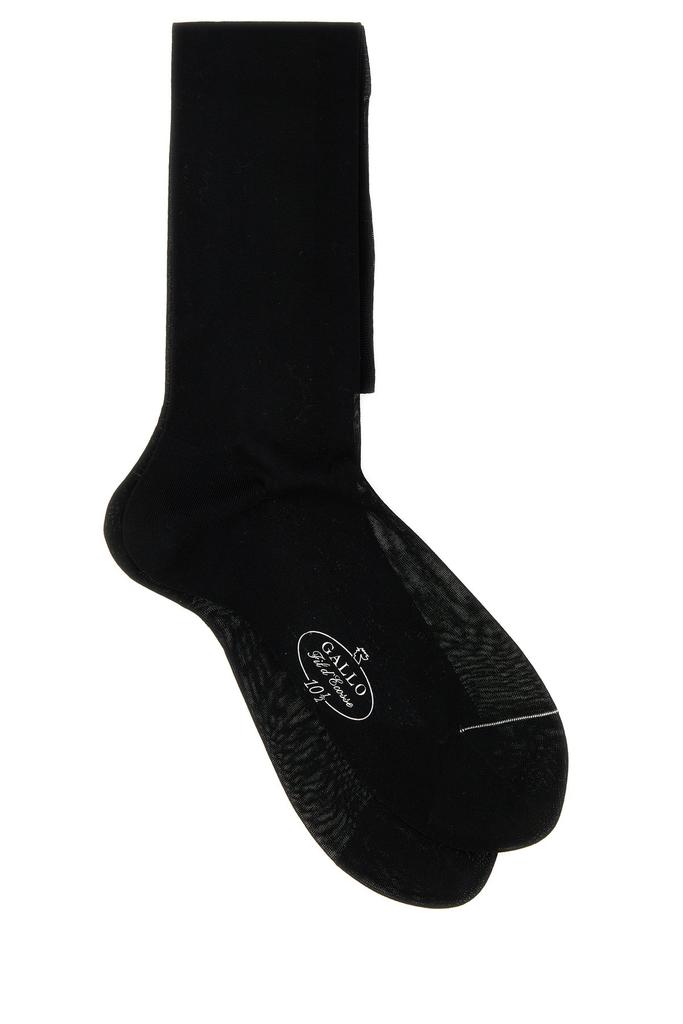 GALLO Black cotton socks