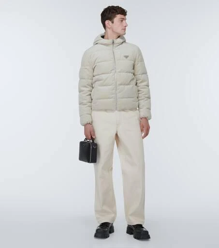 Prada Cropped cotton corduroy down jacket 2