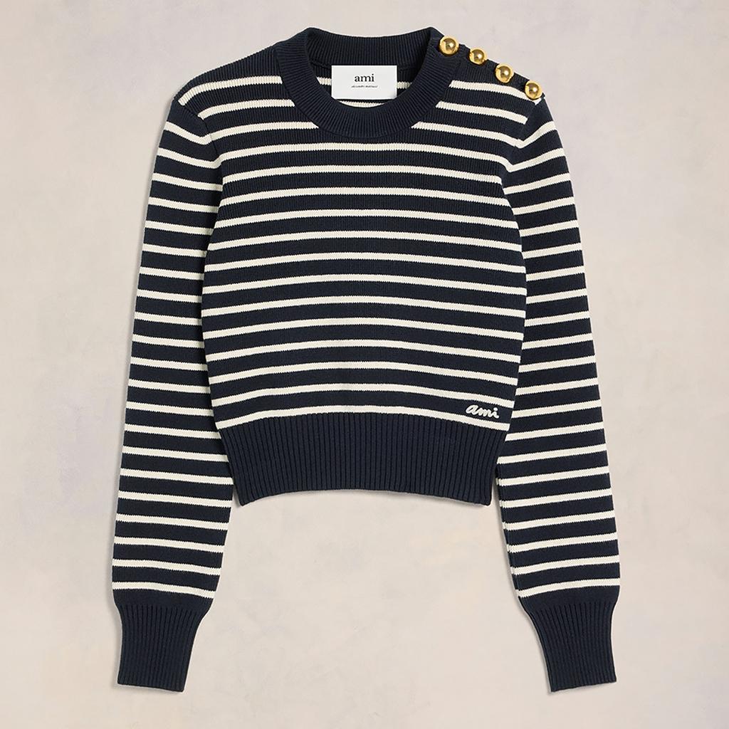 AMI Sailor Jacquard Knit Wool Jumper