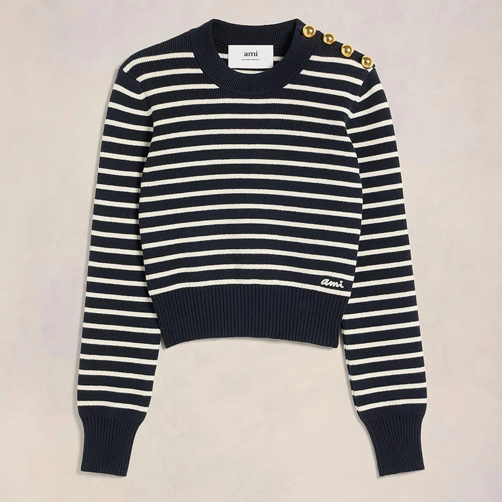 AMI Sailor Jacquard Knit Wool Jumper 1