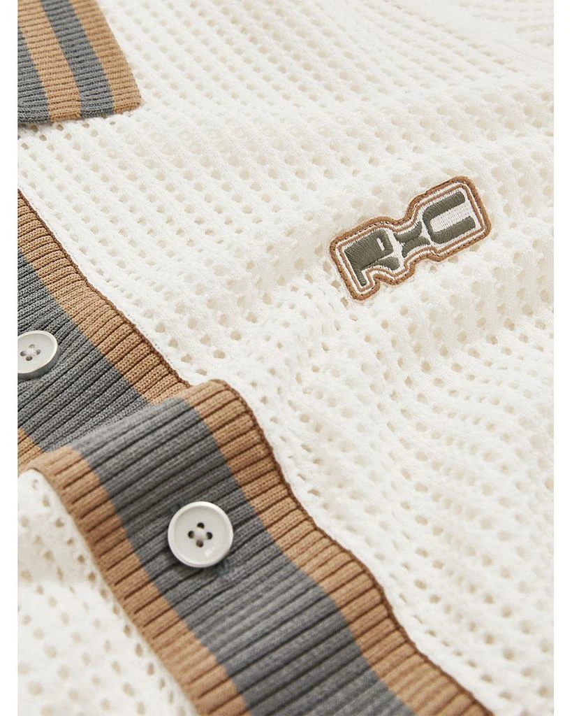 REISS CHE Crusoe Contrast Trim Crochet Short Sleeve Shirt 6
