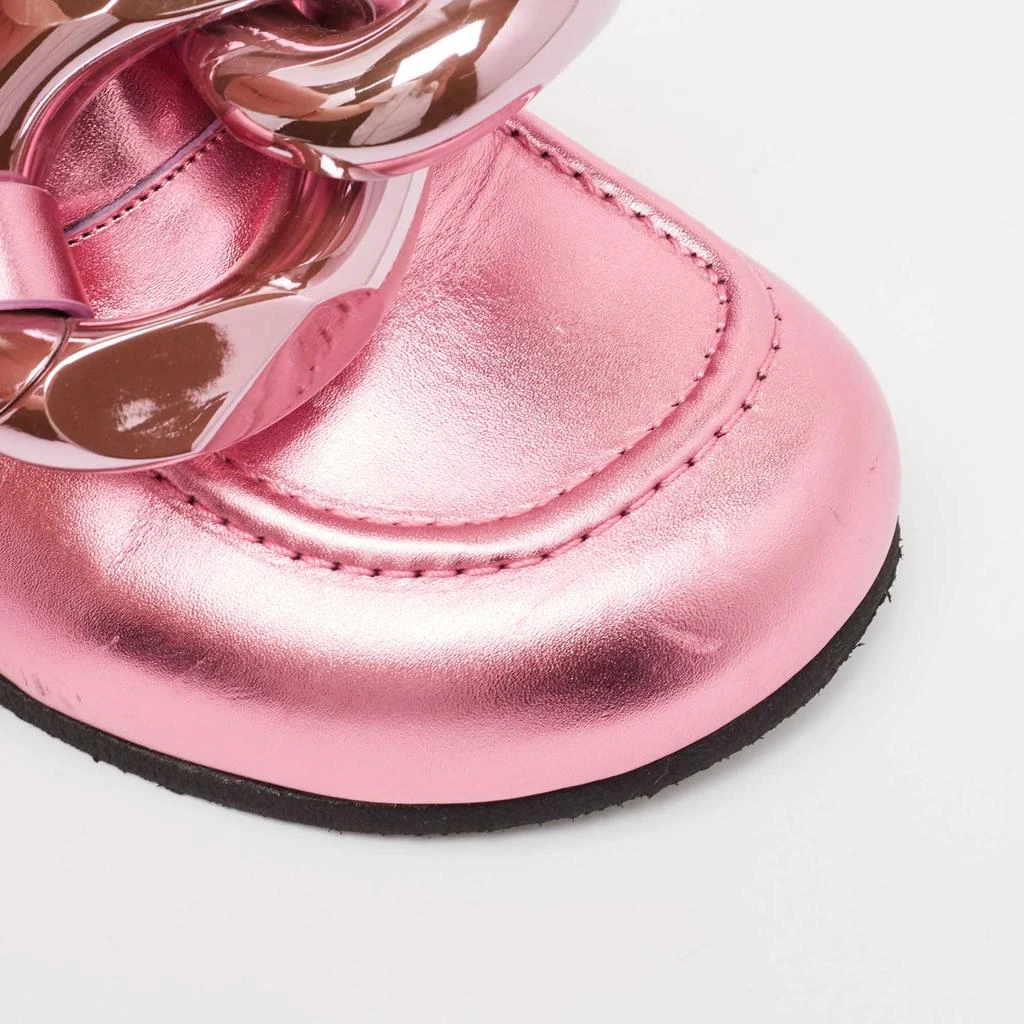 JW Anderson J.W. Anderson Pink Leather Chain-Link Accents Mules Size 38 7