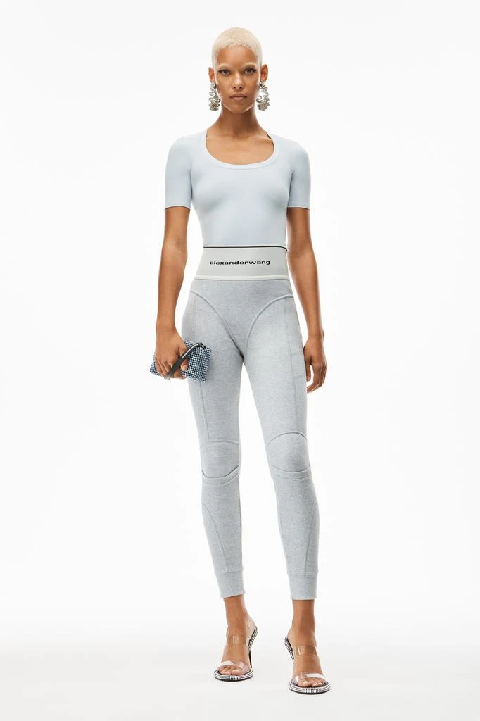 Alexander Wang LOGO JACQUARD SHORT-SLEEVE TEE IN STRETCH KNIT 7