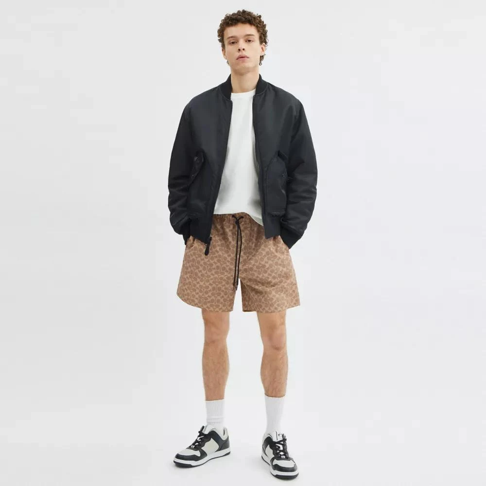 Coach Signature Swim Trunks In Recycled Polyester 1