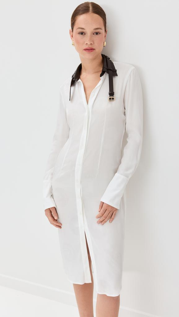 COPERNI Leather Collar Belt Dress