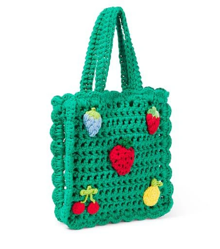 Stella McCartney Embroidered crochet tote bag 3