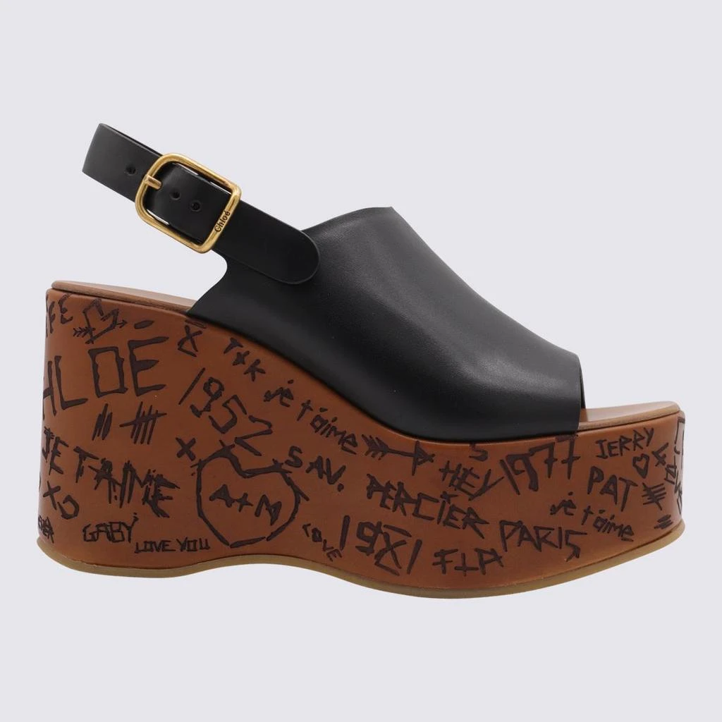 Chloé Chloé Black Leather Sandals 1