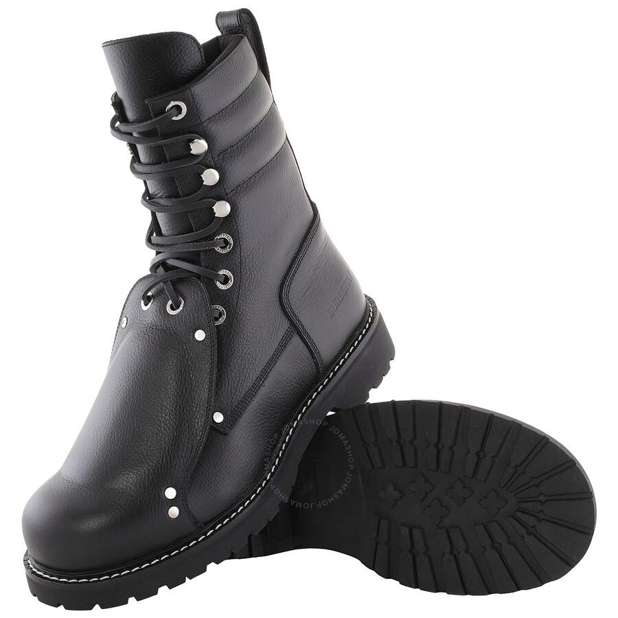 Burberry Lace Guard Detail Leather Ankle Boots - Shoes