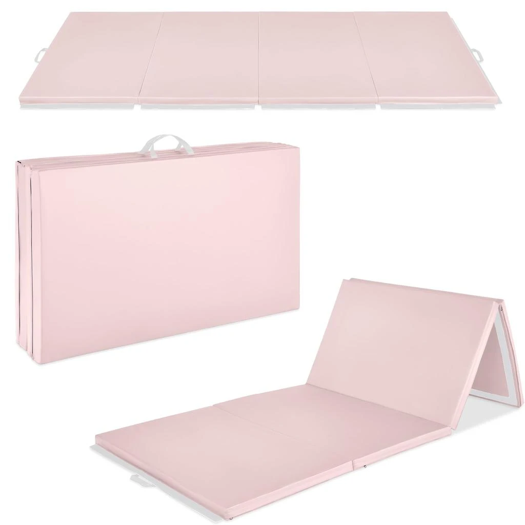 Best Choice Products 10ftx4ftx2in Folding Gymnastics Mat 4-Panel Exercise Workout Floor Mats w/ Handles 23