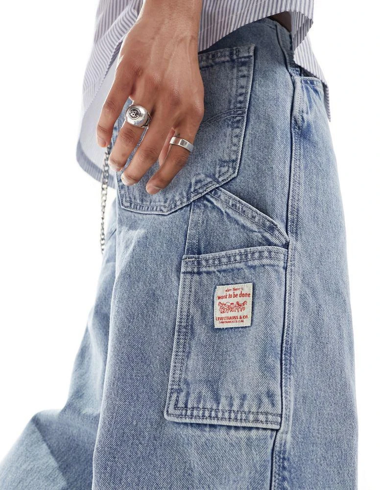 Levi's Levi's Workwear 568 stay loose carpenter jeans in light blue 2