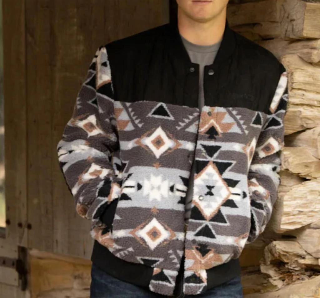 HOOEY Hooey - Aztec Sherpa Bomber Jacket