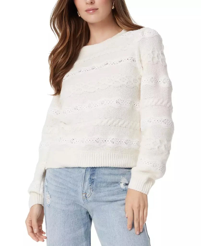 Sam Edelman Women's Lace Cable Knit Sweater 1
