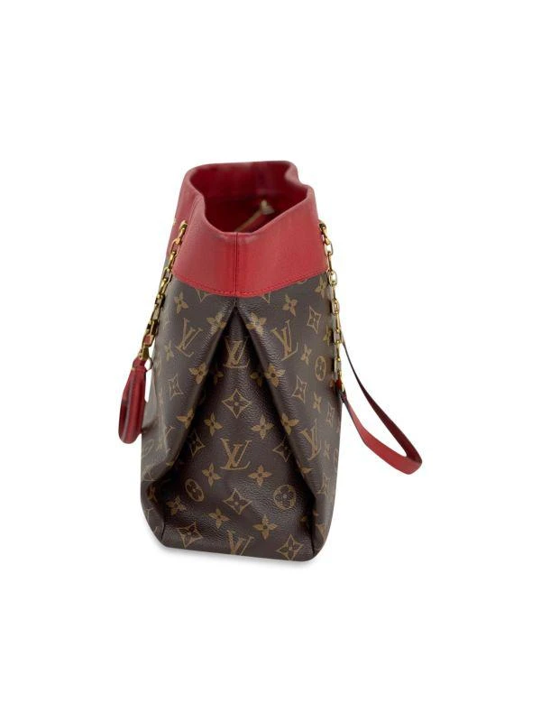 Louis Vuitton Louis Vuitton Monogram Canvas Red Leather Pallas Shopper Hand Tote Bag Preowned 2