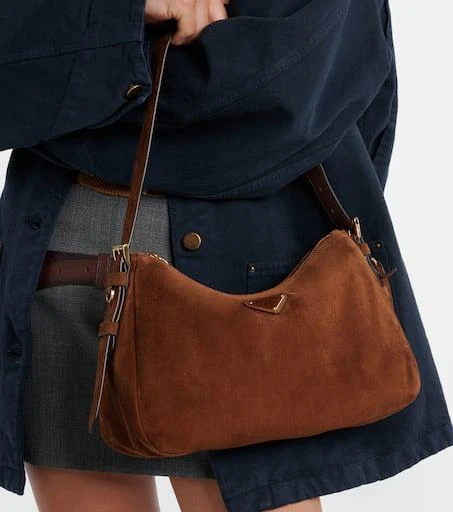 Prada Prada Aimée Medium suede shoulder bag 7
