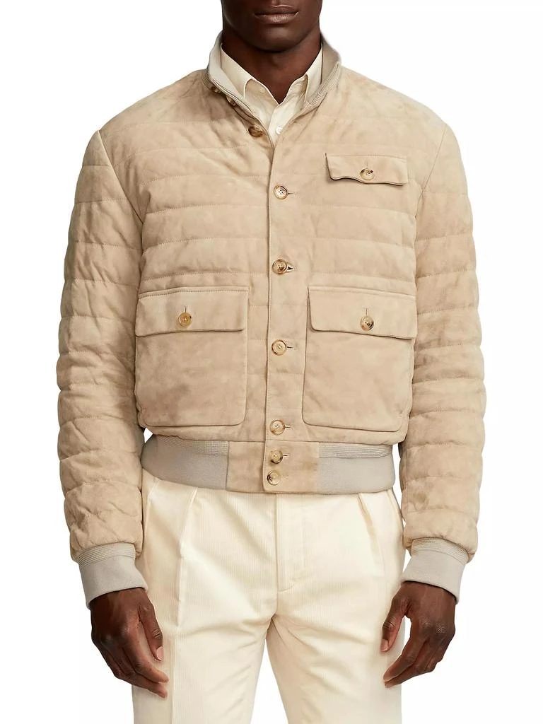 Ralph Lauren Purple Label Kendal Suede Bomber Jacket 3