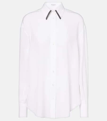 Brunello Cucinelli Monili silk satin shirt 1