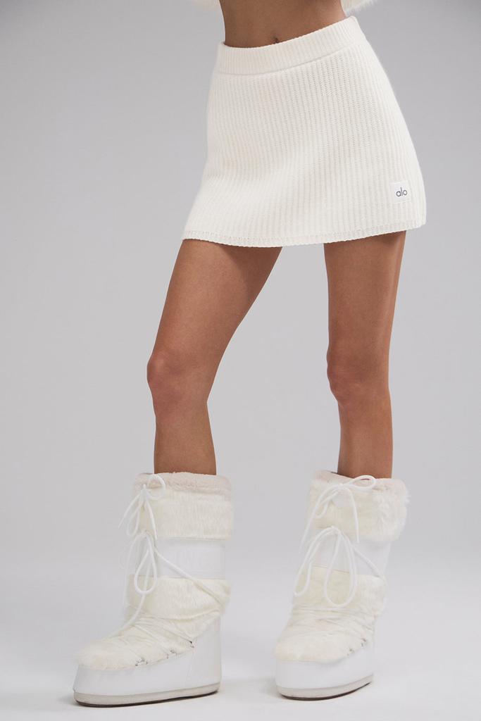Alo Courchevel Cashmere Skirt - Ivory