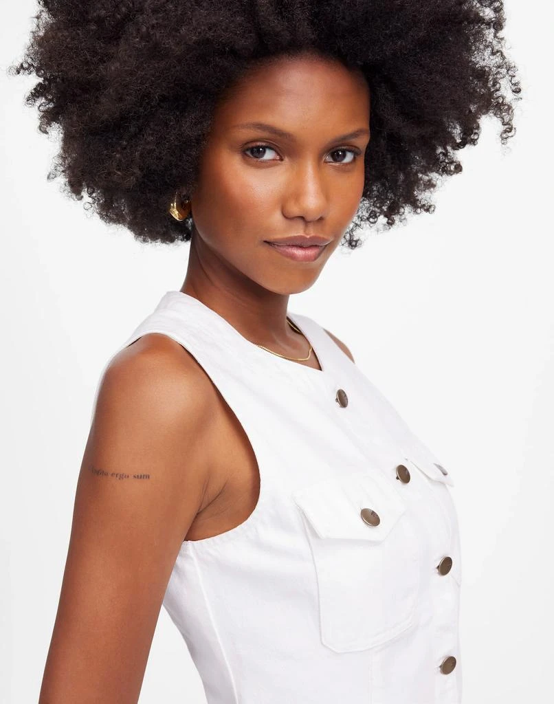 Madewell Denim High Crewneck Vest