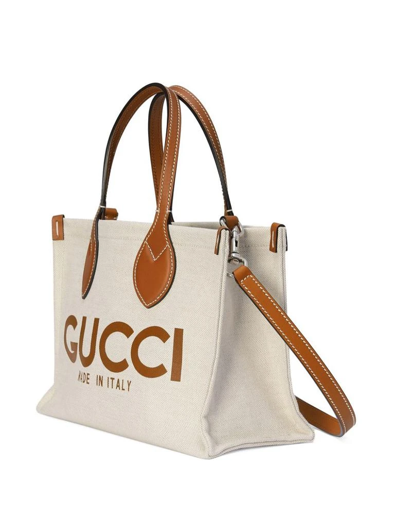 Gucci GUCCI - Linen And Leather Tote Bag 3
