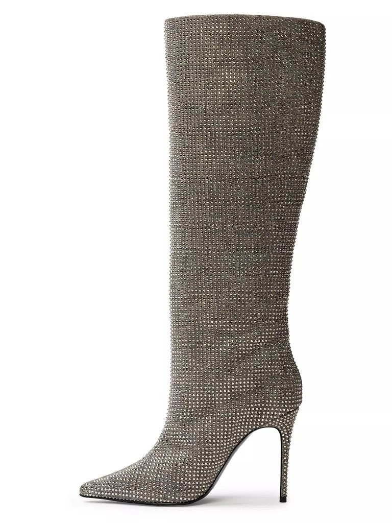 Black Suede Studio Ally 100 Denim Embellished Boot 5