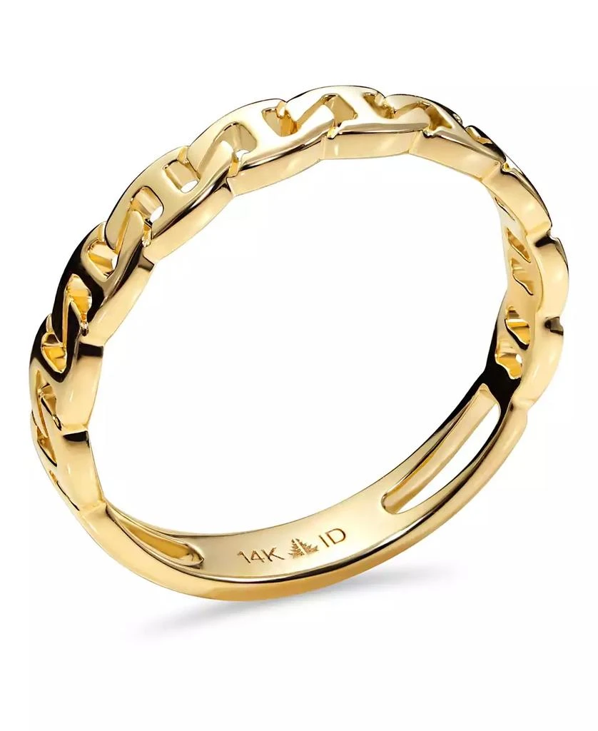 DEVATA Mariner Anchor Ring in 14K Gold, Size 8, approx. 2.2 grams 3