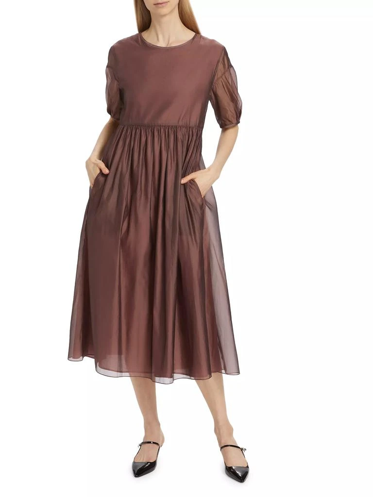 Max Mara Fatoso Silk-Blend A-Line Midi-Dress 2