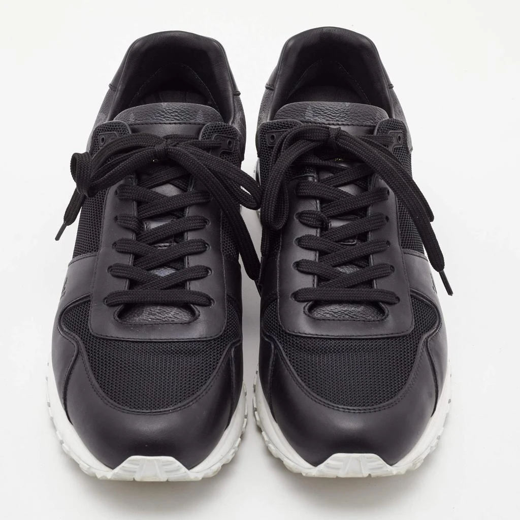 Louis Vuitton Louis Vuitton Black Monogram Canvas and Mesh Run Away Lace Up Sneakers Size 41.5 3