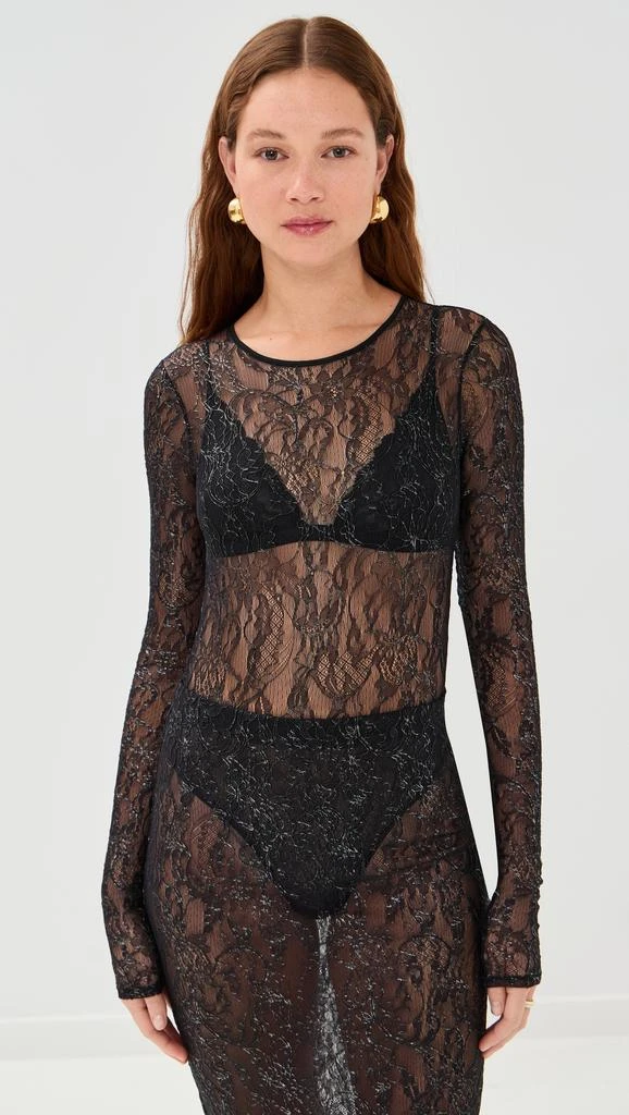 WARDROBENYC Lace Thong Bodysuit