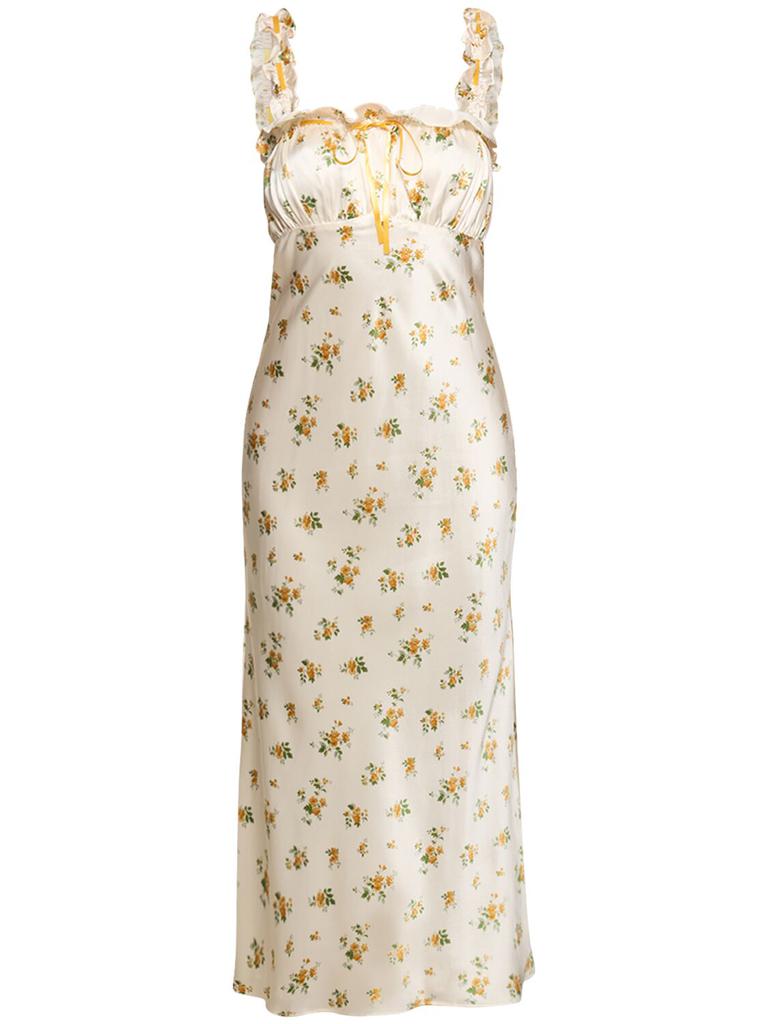 REFORMATION Erdem Silk Printed Midi Dress