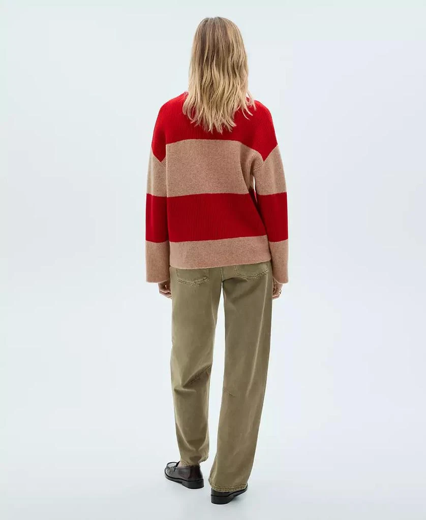 Mango Women's Striped Polo Neck Sweater 3