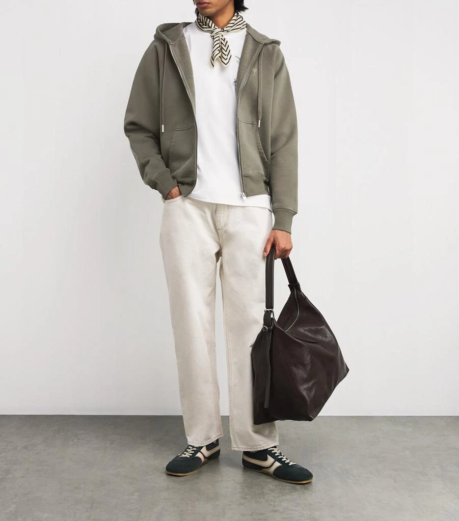 AMI Organic Cotton Ami de Coeur Zip-Up Hoodie 2