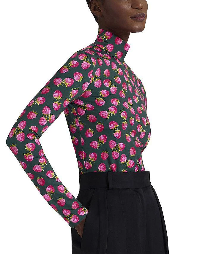 LA DOUBLE J Lampone Mini Emerald Turtleneck Top 2