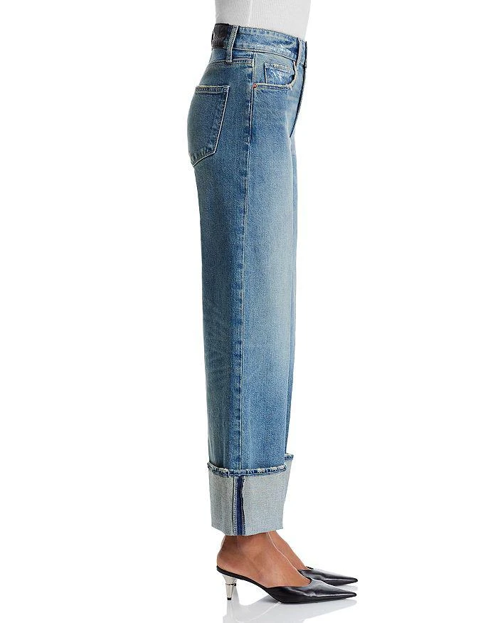 Paige Sasha Wide Cuff Ankle Jeans in Blue Note Distressed 4