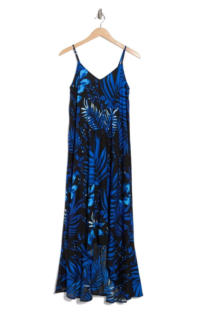 BOHO ME Leaf Printed Hi-Lo Flounce Hem Dress 3
