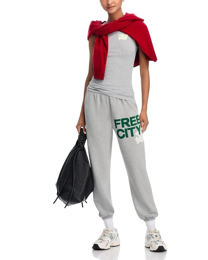 FREECITY Heathered Logo Sweatpants 2