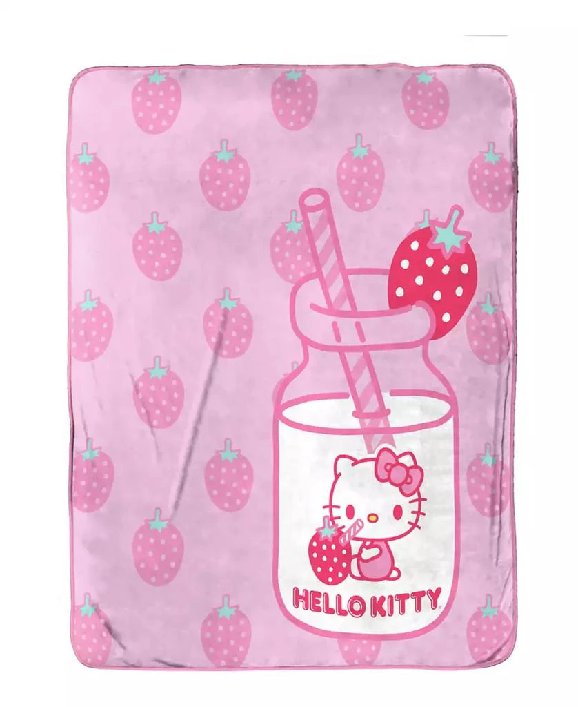 Hello Kitty Strawberry Milk Silk Touch Throw, 60" x 46" 1