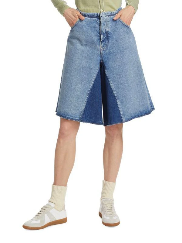 MM6 Patchwork Denim Shorts 1