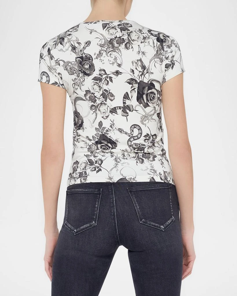 L'Agence Ressi Short-Sleeve Floral Baroque Tee 3