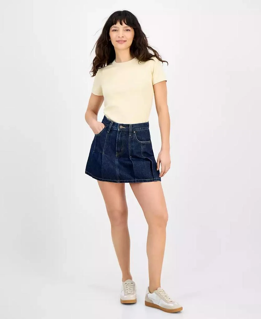 Levi's Women's Pleated Denim Mini Skirt 1