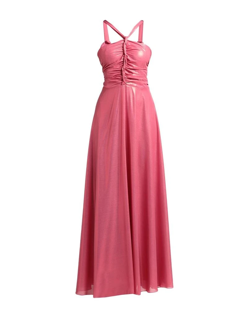 long black a line dress Zapaka Women Black Pleated Long Formal Dress A Line Halter Chiffon Evening  Dress with Slit – ZAPAKA main image 1