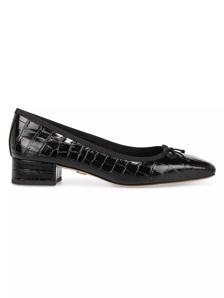 VERONICA BEARD Cecile Crocodile-Embossed Leather Pumps 1