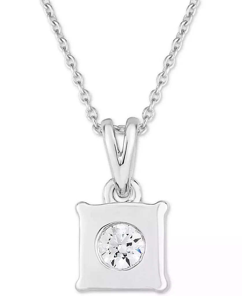TruMiracle Diamond Princess 18" Pendant Necklace (1/2 ct. t.w.) in 14k White, Yellow, or Rose Gold 2
