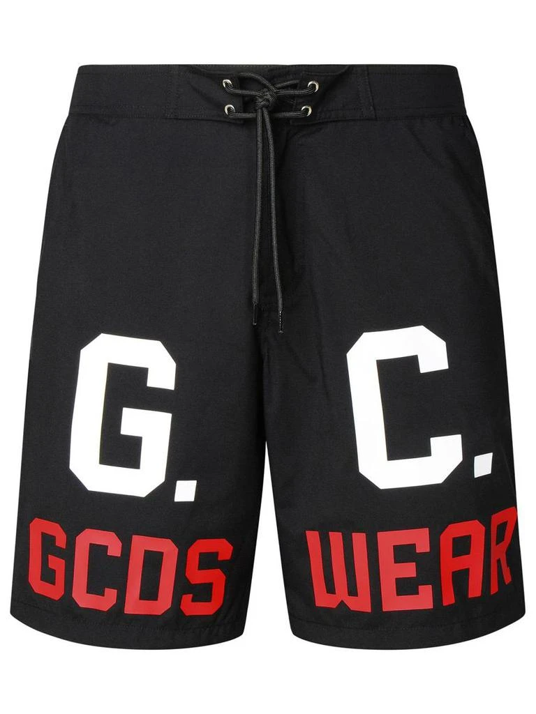 GCDS Gcds Black Polyester Swimsuit 1